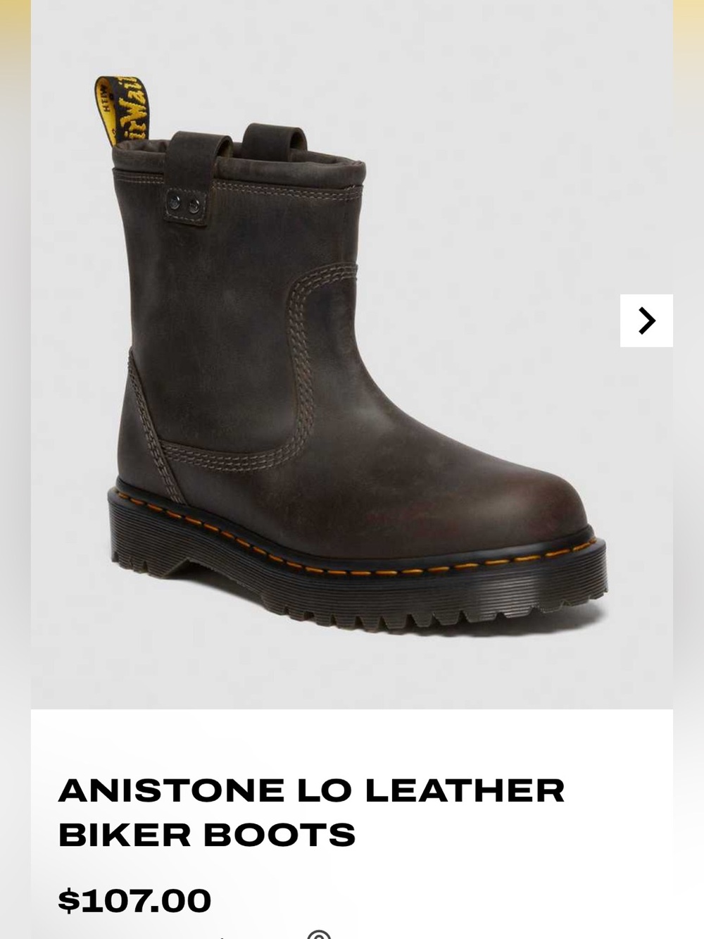 Anistone Lo Charcoal Dr. Martens Boots